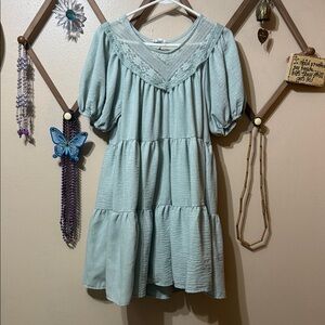 Elegant Mint Lace Dress